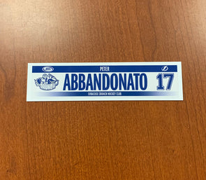 #17 Peter Abbandonato Home Nameplate, 2019-20