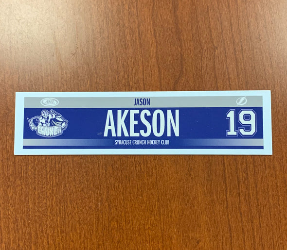#19 Jason Akeson Road Nameplate - 2017-18