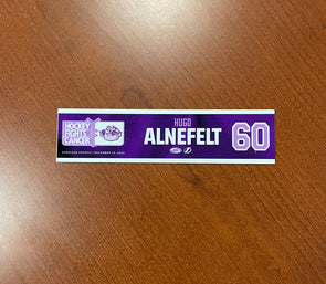 #60 Hugo Alnefelt Hockey Fights Cancer Nameplate - December 16, 2022