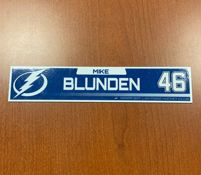 #46 Mike Blunden Tampa Bay Lightning Nameplate