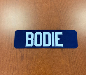 #33 Mat Bodie Name Bar - Blue Jersey