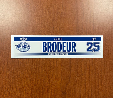 #25 Mathieu Brodeur Home Nameplate 2017-18