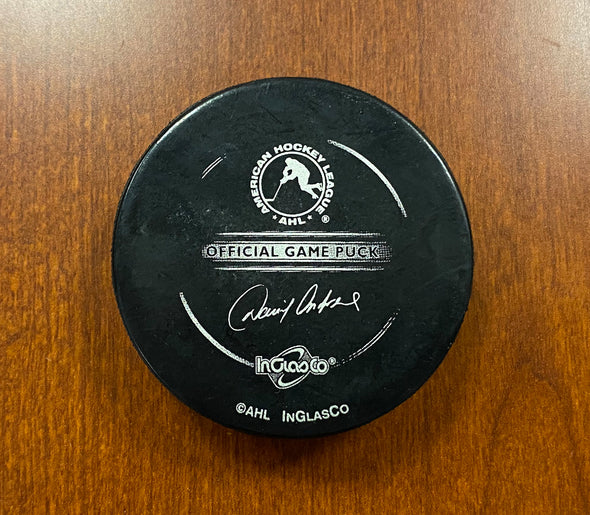 #7 Gilbert Brule Autographed Game Puck - 2007-08