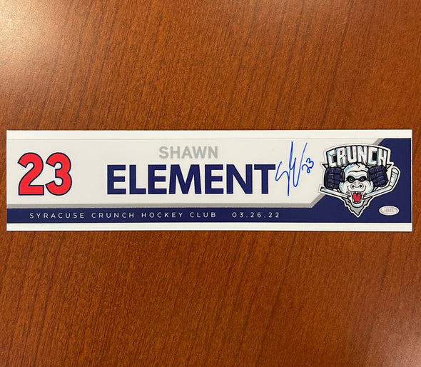 Autographed #23 Shawn Element Reverse Retro Nameplate - March 23 & 26, 2022