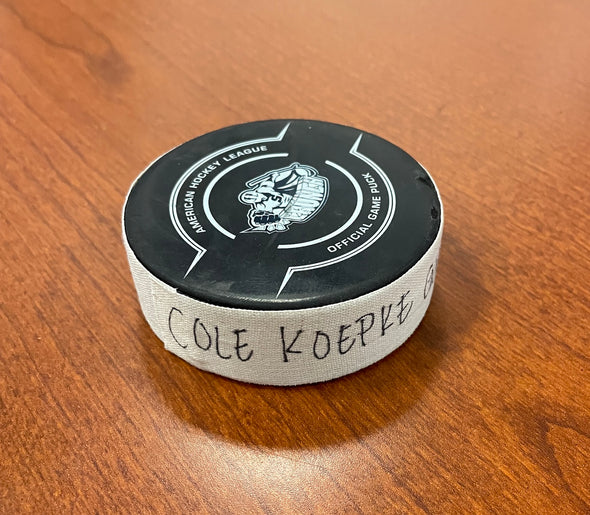 Goal Puck - #45 Cole Koepke - January 13, 2023 vs. Laval