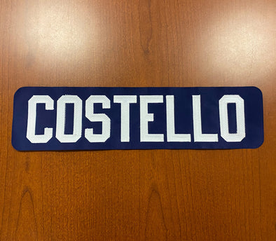#16 Jeff Costello Blue Name Bar