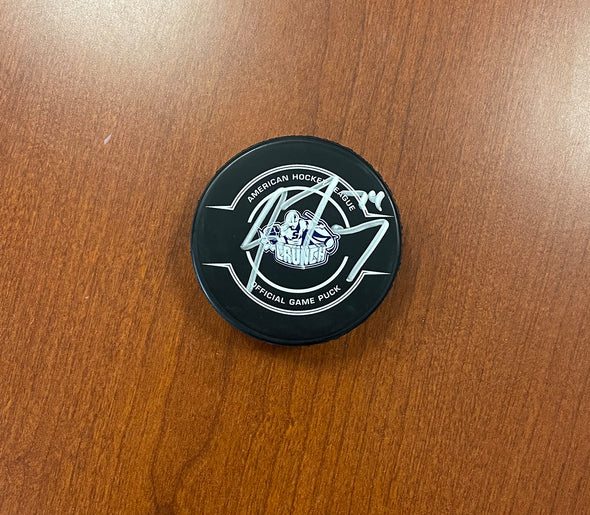 #74 Sean Day Autographed Game Puck