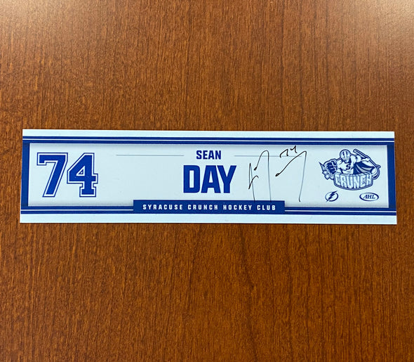 Autographed #74 Sean Day Home Nameplate - 2020-21