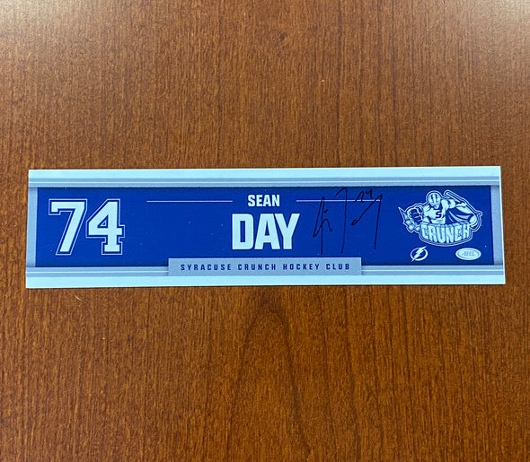 Autographed #74 Sean Day Road Nameplate - 2020-21