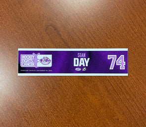 #74 Sean Day Hockey Fights Cancer Nameplate - December 16, 2022