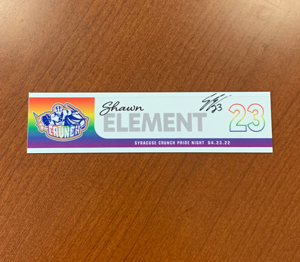 Autographed #23 Shawn Element Pride Nameplate - April 23, 2022