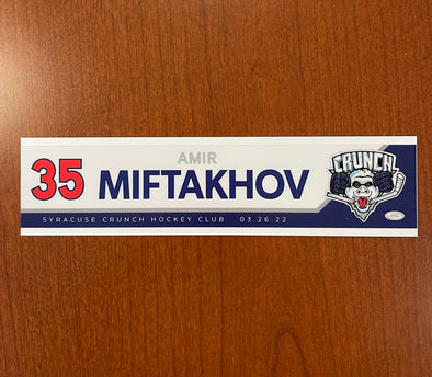 #35 Amir Miftakhov Reverse Retro Nameplate - March 23 & 26, 2022