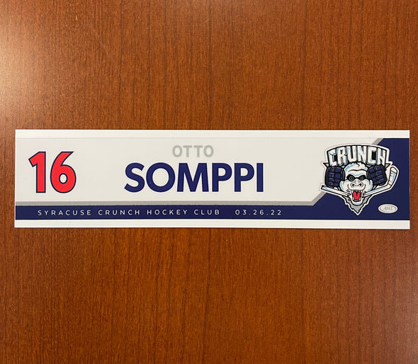 #16 Otto Somppi Reverse Retro Nameplate - March 23 & 26, 2022