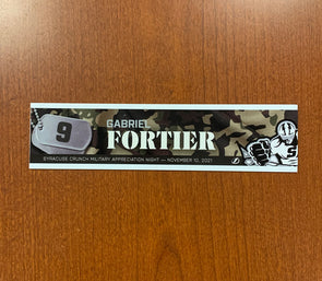 #9 Gabriel Fortier Military Appreciation Nameplate - November 10, 2021
