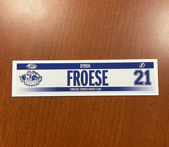 #21 Byron Froese Home Nameplate - 2016-17