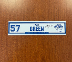 Autographed #57 Alex Green Home Nameplate - 2020-21