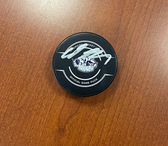 #57 Alex Green Autographed Game Puck - 2020-21