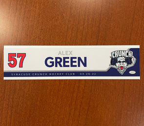 #57 Alex Green Reverse Retro Nameplate - March 23 & 26, 2022