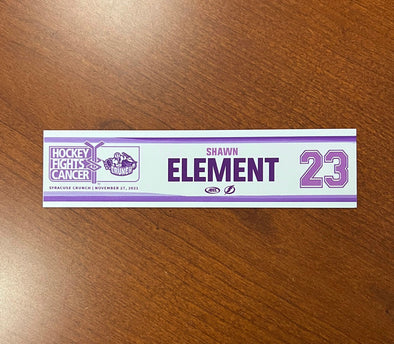 #23 Shawn Element Hockey Fights Cancer Nameplate - November 27, 2021