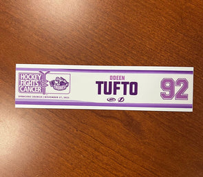 #92 Odeen Tufto Hockey Fights Cancer Nameplate - November 27, 2021