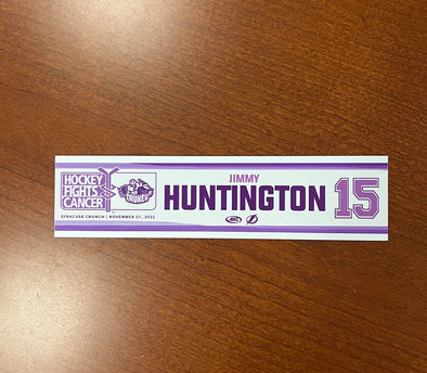 #15 Jimmy Huntington Hockey Fights Cancer Nameplate - November 27, 2021