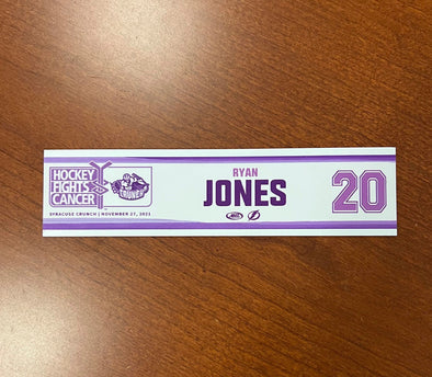 #20 Ryan Jones Hockey Fights Cancer Nameplate - November 27, 2021