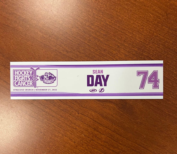#74 Sean Day Hockey Fights Cancer Nameplate - November 27, 2021