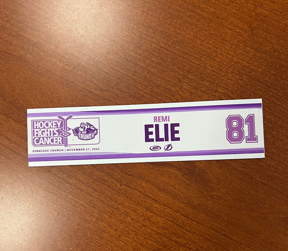 #81 Remi Elie Hockey Fights Cancer Nameplate - November 27, 2021