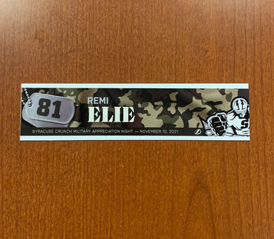 #81 Remi Elie Military Appreciation Night Nameplate - November 10, 2021