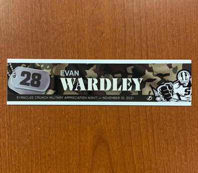 #28 Evan Wardley Military Appreciation Nameplate - November 10, 2021
