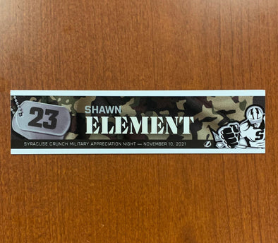 #23 Shawn Element Military Appreciation Nameplate - November 10, 2021