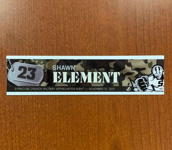 #23 Shawn Element Military Appreciation Nameplate - November 10, 2021