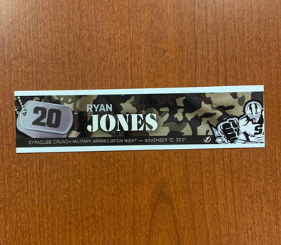 #20 Ryan Jones Military Appreciation Nameplate - November 10, 2021