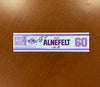 Autographed #60 Hugo Alnefelt Hockey Fights Cancer Nameplate - November 27, 2021