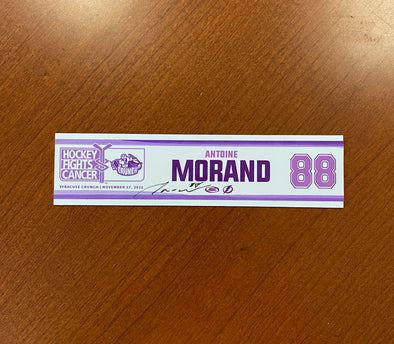 Autographed #88 Antoine Morand Hockey Fights Cancer Nameplate - November 27, 2021
