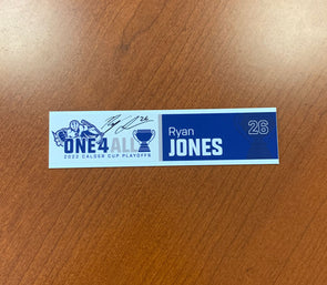 Autographed #26 Ryan Jones Calder Cup Playoffs Nameplate - 2021-22