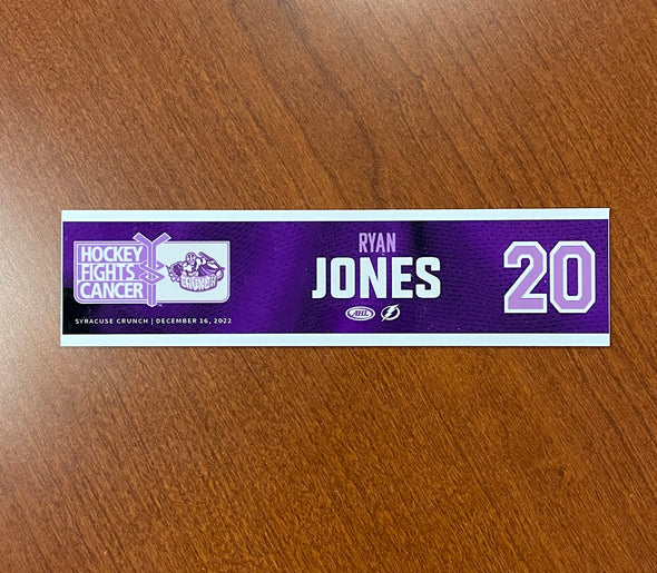 #20 Ryan Jones Hockey Fights Cancer Nameplate - December 16, 2022