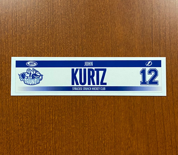 #12 John Kurtz Home Nameplate - 2016-17