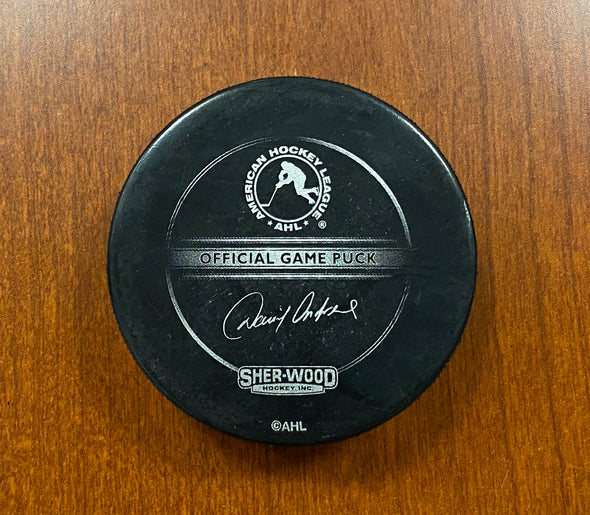 #30 Dan LaCosta Autographed Game Puck - 2007-08