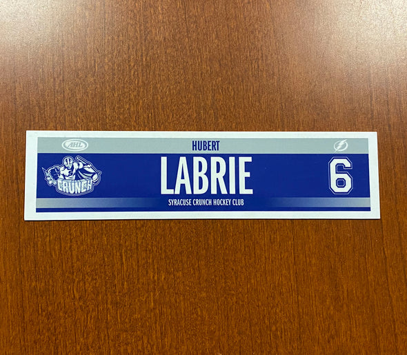 #6 Hubert Labrie Road Nameplate - 2018-19