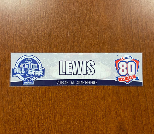 Dave Lewis 2016 Toyota AHL All-Star Classic Nameplate