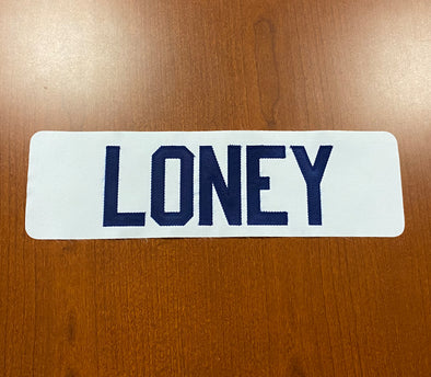 #38 Ty Loney White Name Bar
