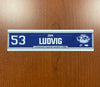 Autographed #53 John Ludvig Road Nameplate - 2020-21