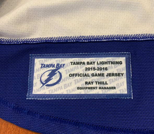 #76 Ryan Martindale Tampa Bay Lightning Blue Jersey - 2015-16