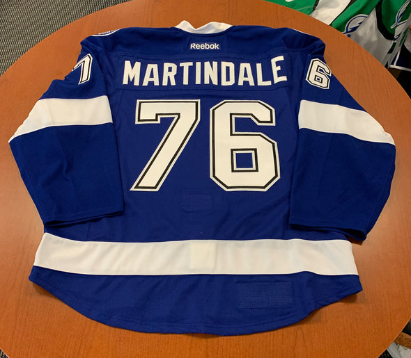 #76 Ryan Martindale Tampa Bay Lightning Blue Jersey - 2015-16