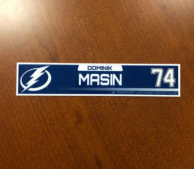 #74 Dominik Masin Tampa Bay Lightning Nameplate