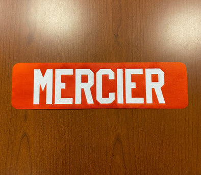 #23 Pierre-Luc Mercier Orange Name Bar