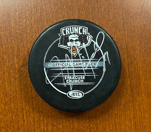 #24 John Mitchell Autographed Game Puck - 2010-11 or 2011-12