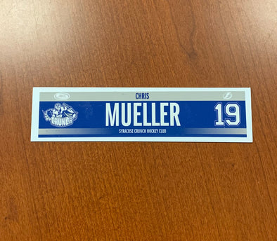 #19 Chris Mueller Road Nameplate - 2018-20