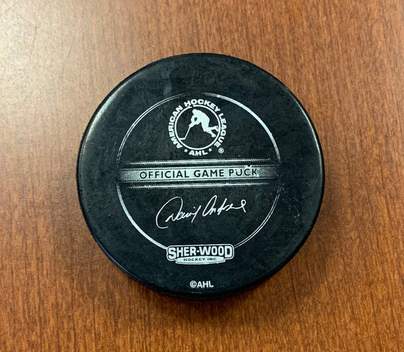 #32 Tyler Murovich Autographed Game Puck - 2009-10
